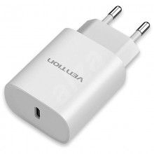 Сетевое зарядное устройство с поддержкой быстрой зарядки Vention USB-Type C 20W PD White (TC-055-EU-W) Сетевое зарядное устройство с поддержкой быстрой зарядки Vention USB-Type C 20W PD White (TC-055-EU-W)