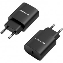 Сетевое зарядное устройство с поддержкой быстрой зарядки Vention USB-Type C 20W PD Black (TC-055-EU-B) Сетевое зарядное устройство с поддержкой быстрой зарядки Vention USB-Type C 20W PD Black (TC-055-EU-B)