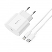 Зарядное устройство СЗУ Essager PD 20W + кабель Type-C Lightning White (ES-CD30)