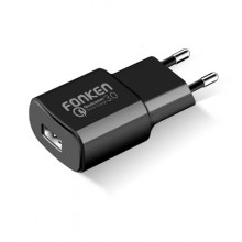 Сетевое зарядное устройство FONKEN USB 3A Quick Charger 3.0 USB быстрая зарядка Black (QC3-18) Сетевое зарядное устройство FONKEN USB 3A Quick Charger 3.0 USB быстрая зарядка Black (QC3-18)