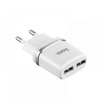 Сетевое зарядное устройство Hoco Smart dual USB charger + Micro cable White (C12) Сетевое зарядное устройство Hoco Smart dual USB charger + Micro cable White (C12)