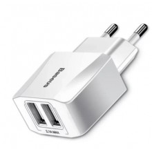 Зарядное устройство Baseus Mini Dual-U 2USB 2.1A White (CCALL-MN)