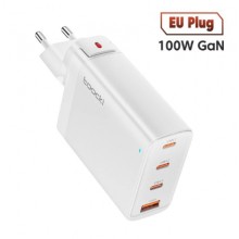 Зарядное устройство СЗУ Toocki Gan Travel Charger 3C1A 100W White (P100AU01A3C0)