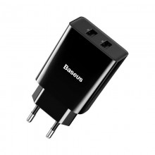 Сетевое зарядное устройство BASEUS TC-012 Speed Mini Dual U Charger Black (CCFS-R01) Сетевое зарядное устройство BASEUS TC-012 Speed Mini Dual U Charger Black (CCFS-R01)