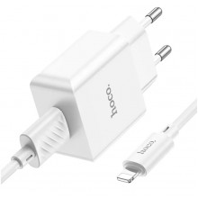 Сетевое зарядное устройство Hoco charger + кабель Lightning для iPhone White (C106A) Сетевое зарядное устройство Hoco charger + кабель Lightning для iPhone White (C106A)