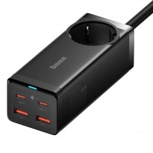 Сетевое зарядное устройство Baseus GaN3 Pro Desktop Fast Charger AC+2U+2C 100W + кабель Black (PSZM000401) Сетевое зарядное устройство Baseus GaN3 Pro Desktop Fast Charger AC+2U+2C 100W + кабель Black (PSZM000401)