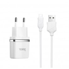 Сетевое зарядное устройство Hoco charger + кабель Micro-USB 1 м White (C11) Сетевое зарядное устройство Hoco charger + кабель Micro-USB 1 м White (C11)