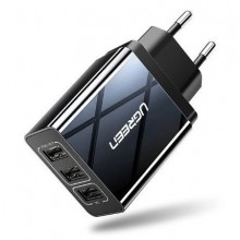 Зарядное устройство Ugreen 5V3.1A универсальное USB на 3 порта (50816)