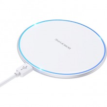 Беспроводное зарядное устройство BOROFONE BQ3 Pro 15W Ultra Slim Wireless Fast Charger Silver (BQ3S)
