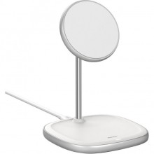 Беспроводное зарядное устройство магнитная зарядка BASEUS Swan Magnetic Desktop Bracket White (WXSW-02)