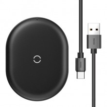 Беспроводное зарядное устройство для телефона BASEUS Cobble Wireless Charger 15W Qi EPP Black (WXYS-01)