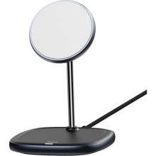Беспроводное зарядное устройство магнитная зарядка BASEUS Swan Magnetic Desktop Bracket Black (WXSW-01)