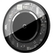 Беспроводное зарядное устройство для телефона BASEUS Simple Magnetic Wireless Charger Transparent (WXJK-E02)