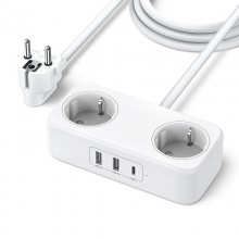 Удлинитель с розетками и USB портами зарядное устройство Ugreen Power Strip 30W Diginest Life White (CD280) Удлинитель с розетками и USB портами зарядное устройство Ugreen Power Strip 30W Diginest Life White (CD280)