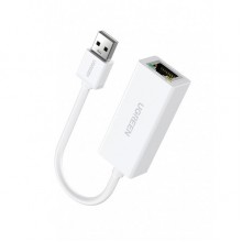 Сетевой адаптер переходник Ugreen USB 2.0 - Ethernet RJ45 White (CR110) Сетевой адаптер переходник Ugreen USB 2.0 - Ethernet RJ45 White (CR110)