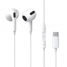 Проводные наушники-вкладыши с микрофоном Baseus Encok c17 USB type C White (NGCR010002)
