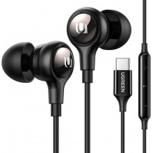 Проводные наушники-вкладыши Type C UGREEN HiTune с регулятором громкости и микрофоном Black (EP103)