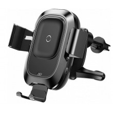 Держатель Baseus Smart Vehicle Bracket Wireless с беспроводной зарядкой на воздуховод Black (WXZN-01) Держатель Baseus Smart Vehicle Bracket Wireless с беспроводной зарядкой на воздуховод Black (WXZN-01)
