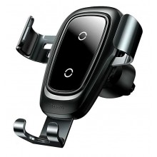 Держатель Baseus Metal Wireless Gravity с беспроводной зарядкой на воздуховод Black (WXYL-B0A) Держатель Baseus Metal Wireless Gravity с беспроводной зарядкой на воздуховод Black (WXYL-B0A)