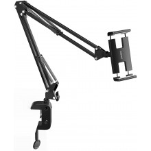 Держатель зажим для смартфона планшета UGREEN Tablet Holder With Overhead Long Arm настольный Black (LP144) Держатель зажим для смартфона планшета UGREEN Tablet Holder With Overhead Long Arm настольный Black (LP144)