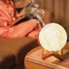 Настольный светильник ночник 3D луна 15 см с увлажнителем воздуха, белый Настольный светильник ночник 3D луна 15 см с увлажнителем воздуха, белый