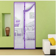 Москитная сетка на магнитах, антимоскитная штора на дверь Magic Mesh 100x210см, фиолетовая