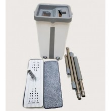 Комплект для уборки швабра и ведро с автоматическим отжимом Scratch Cleaning Mop 2в1, серое Комплект для уборки швабра и ведро с автоматическим отжимом Scratch Cleaning Mop 2в1, серое