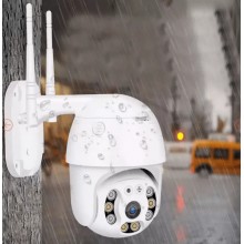 Наружная поворотная камера видеонаблюдения CAM 6 IP с WiFi A0012, белая