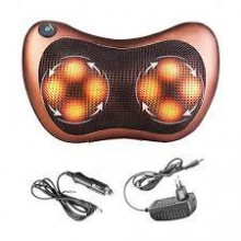 Массажная подушка Massage Pillow CHM-8028 на 8 роликов для шеи и спины, массажер роликовый
