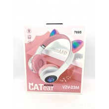 Беспроводные наушники светящиеся с кошачьими ушками Cat VZV-23 M, розовые