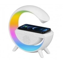 Настольная смарт лампа ночник RGB G-Smart AS-K10 с беспроводной зарядкой 15W и Bluetooth колонкой 5W, белый Настольная смарт лампа ночник RGB G-Smart AS-K10 с беспроводной зарядкой 15W и Bluetooth колонкой 5W, белый