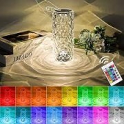 Настольная светодиодная лампа-ночник Роза на 16-цветов RGB 