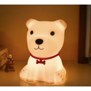 Детский силиконовый ночник светильник в виде собачки Щенок Puppy, белый