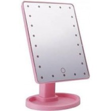 Зеркало для макияжа Magic Makeup Mirror с 22 LED-подсветкой, розовое