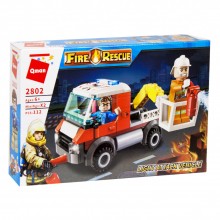 Детский игровой конструктор Qman Fire Rescue Maintenance car Пожарная машина красный 100+ деталей Детский игровой конструктор Qman Fire Rescue Maintenance car Пожарная машина красный 100+ деталей