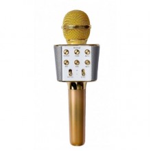 Беспроводной микрофон для караоке WSTER Bluetooth WS-1688 Gold