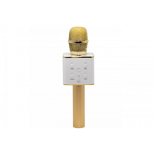 Беспроводной караоке микрофон UTM с динамиками в чехле Bluetooth USB Q7 Gold