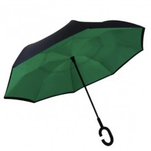 Ветрозащитный зонт Up-Brella (Зонт обратного сложения), темно-зеленый