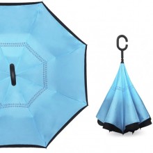 Ветрозащитный зонт Up-Brella (Зонт обратного сложения), голубая