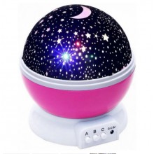 Ночник - проектор звездное небо Star Master Dream вращающийся, розовий