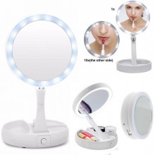 Компактное Зеркало My Fold Away Mirror c Led подсветкой, белое