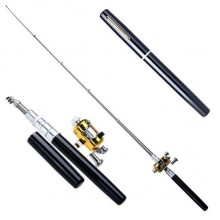 Карманная мини удочка Fishing Rod в форме ручки, черная