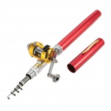 Карманная мини удочка Fishing Rod в форме ручки, красная