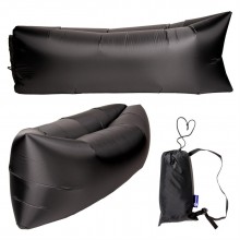 Надувной лежак для отдыха, шезлонг Cloud lounger, черный