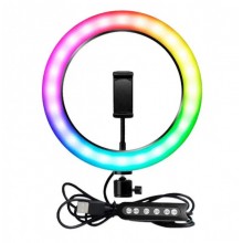 Кольцевая лампа разноцветная MJ26 RGB LED RING на 26см (без штатива)
