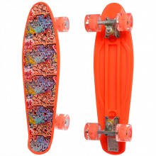 Детский скейтборд Пенни борд Profi Penny Board Mini Оранжевый с рисунком Детский скейтборд Пенни борд Profi Penny Board Mini Оранжевый с рисунком