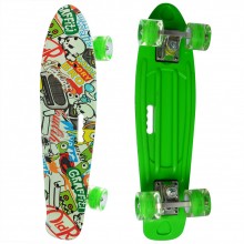 Детский скейтборд Пенни борд Profi Penny Board Neon Green Зелёный с картинкой Детский скейтборд Пенни борд Profi Penny Board Neon Green Зелёный с картинкой