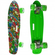 Детский скейтборд Пенни борд Profi Penny Board Neon Green Зелёный с принтом Детский скейтборд Пенни борд Profi Penny Board Neon Green Зелёный с принтом