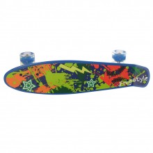 Детский скейтборд Пенни Борд MAXLEND Penny Board Ultra Синий со светящимися колесами 