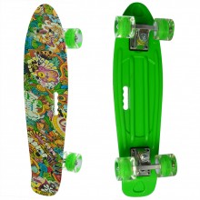 Детский скейтборд Пенни борд Profi Penny Board Neon Green Зелёный с рисунком Детский скейтборд Пенни борд Profi Penny Board Neon Green Зелёный с рисунком